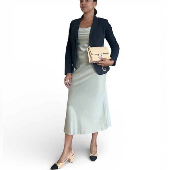 CHANEL Classic Double Flap Bag Small Vintage Beige Silver Hardware (repainted) - Picture 2 of 15